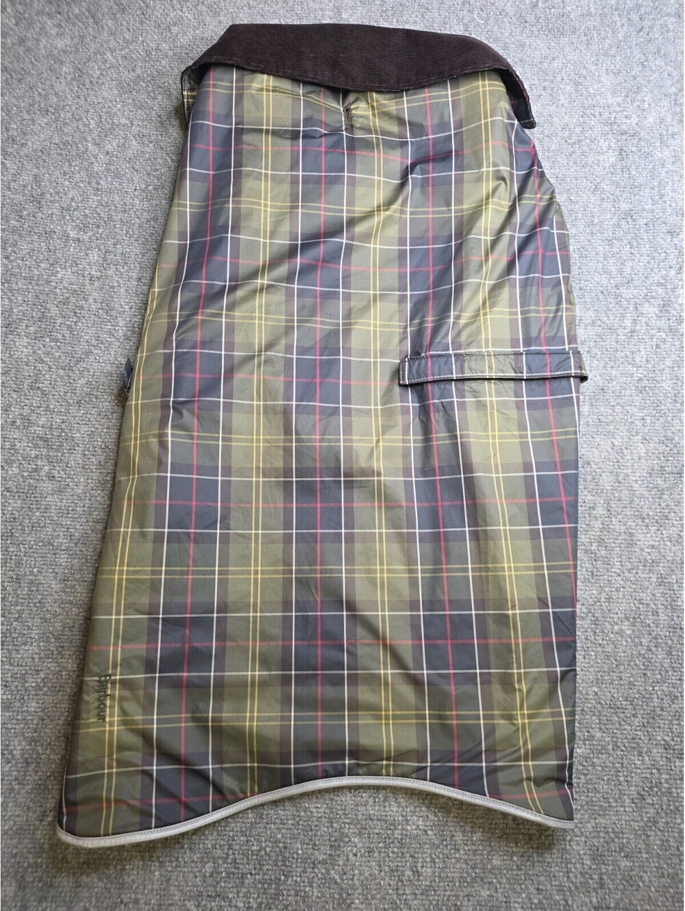 Barbour Waterproof Tartan Dog Coat Jacket XXL Classic DCO0012 Corduroy Collar EU